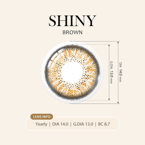[Yearly] Shiny Brown (Toric) Colored Contact Lenses