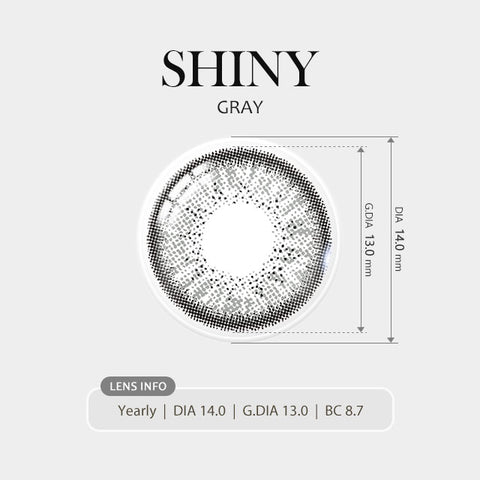 [Yearly] Shiny Gray (Toric) Colored Contact Lenses