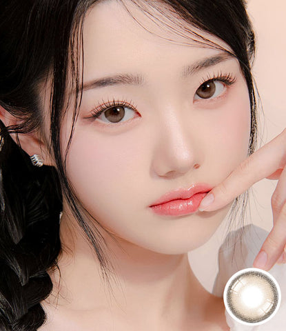 [Monthly] Sugar Cream Ash Brown Colored Contact Lenses