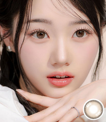 [Monthly] Sugar Cream Ash Brown Colored Contact Lenses