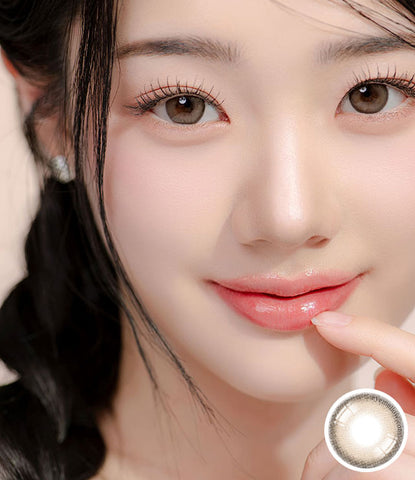 [Monthly] Sugar Cream Ash Brown Colored Contact Lenses