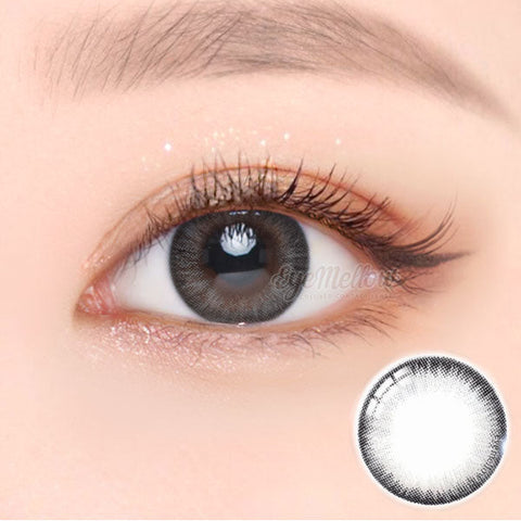 Today's Gray Toric Colored Contact Lenses for Hyperopia with Astigmatism (1 Pair) - Double Vision(Diplopia) -   This grey-black 2-tone color contact lens will give a natural and beautiful enlargement effect on dark brown eyes and a unique effect on bright eyes. The graphic diameter is 13.4mm, which is recommended if you are looking for natural daily wear contact lenses.  Custom-made Soft Contact Lenses - EyeMellow Korean Colored Contact Lenses Online Store