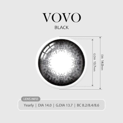 Vovo Black Colored Contact Lenses