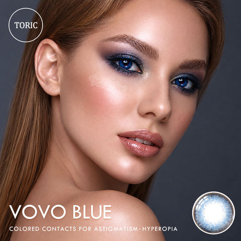 【年間】Vovo ブルー（遠視用）カラーコンタクトレンズ