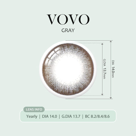 [Yearly] Vovo Gray (Toric) Colored Contact Lenses