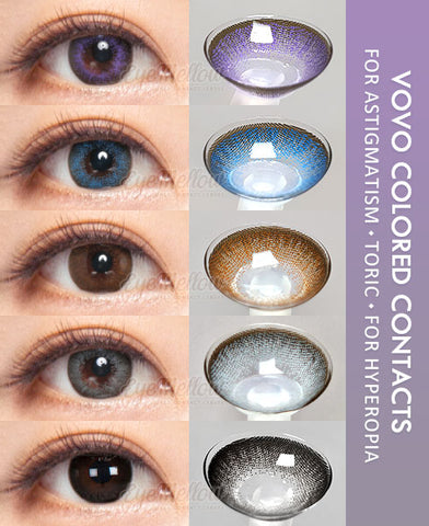 Vovo Gray (Hyperopia) Colored Contact Lenses