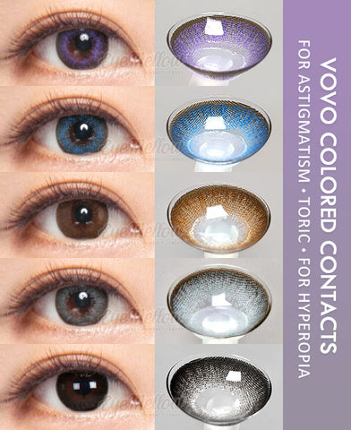 Vovo Blue (Hyperopia) Colored Contact Lenses