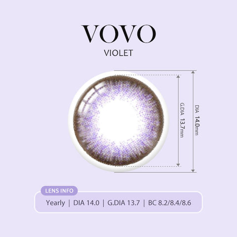 [Yearly] Vovo Violet (Toric) Colored Contact Lenses