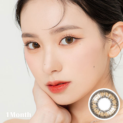 [Monthly] With Rang Hazel Brown Colored Contact Lenses