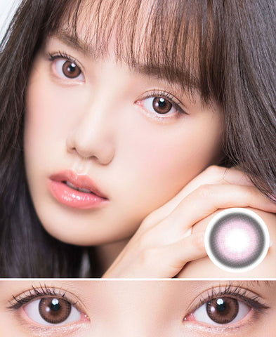 [Yearly] Shine Smile Cherry Muffin Pink Colored Contact Lenses