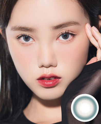 [Yearly] i-SHA Shine Smile Ice Muffin Aqua Colored Contact Lenses