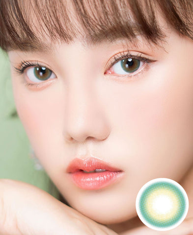 [Yearly] i-SHA Shine Smile Melon Muffin Green Colored Contact Lenses