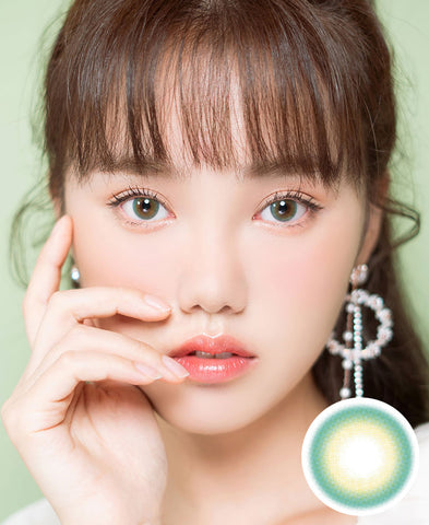 [Yearly] i-SHA Shine Smile Melon Muffin Green Colored Contact Lenses