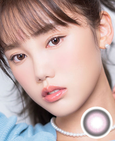 [Yearly] Shine Smile Cherry Muffin Pink Colored Contact Lenses