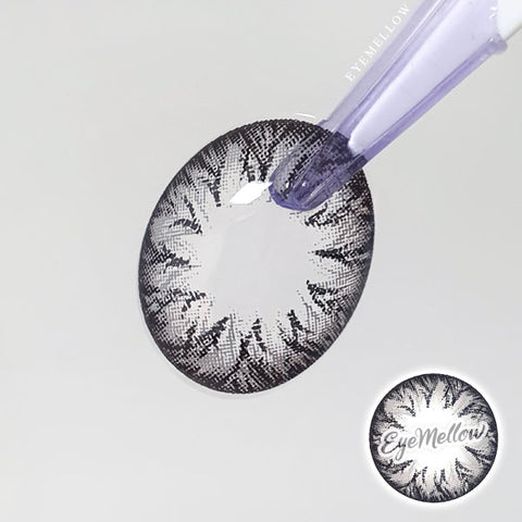 Best Coloured Toric Lenses for Astigmatism - Eclair Grey Toric Colored Contact Lenses (1 Pair)   These 3-tone colored contacts with a unique gray-black pattern can be worn in a variety of ways, such as Halloween, parties, fancy makeup, and cosplay looks. The graphic diameter of 13.4mm will enlarge your pupils a little more and make them more attractive.  Custom-made Soft Contact Lenses - EyeMellow Korean Colored Contact Lenses Online Store
