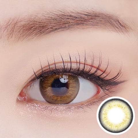 [Yearly] Flex I Glowing Brown Colored Contacts