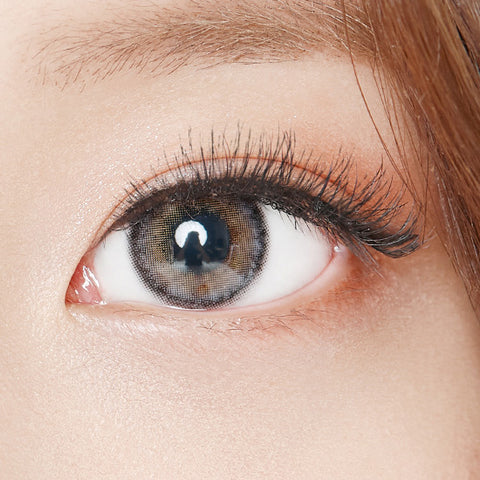 Best Korean Colored Contact Lenses - Heimish Gray Colored Contacts (1 Pair) Buy 1 Get 1 Free /  These 3-tone hazel-grey-black coloured ring circle lenses are recommended for dark brown eyes. The Black Limbal Ring and graphic diameter 13.3mm will enlarge your pupils a little more and change your eye color to bright and attractive.   / Prescription and non-prescription available, Cheapest Colored Contact Lenses. Buy Colored Contact Lenses Online - Graded Colored Contact Lenses - EyeMellow