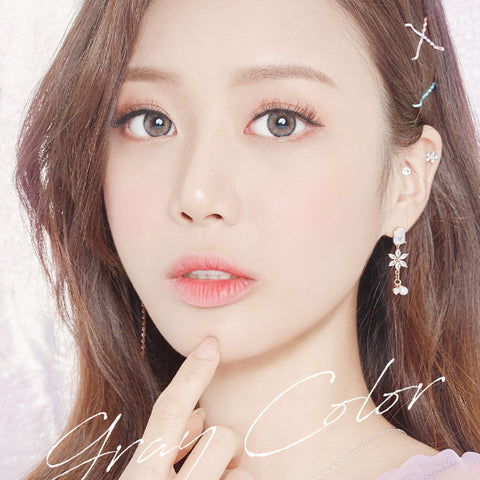 Best Korean Colored Contact Lenses - Heimish Gray Colored Contacts (1 Pair) Buy 1 Get 1 Free /  These 3-tone hazel-grey-black coloured ring circle lenses are recommended for dark brown eyes. The Black Limbal Ring and graphic diameter 13.3mm will enlarge your pupils a little more and change your eye color to bright and attractive.   / Prescription and non-prescription available, Cheapest Colored Contact Lenses. Buy Colored Contact Lenses Online - Graded Colored Contact Lenses - EyeMellow