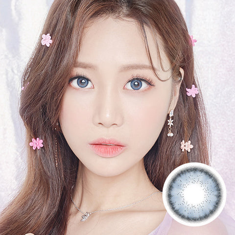 Best Korean Colored Contact Lenses - Heimish Blue Colored Contacts (1 Pair) Buy 1 Get 1 Free /  These 2-tone blue-black coloured ring circle lenses are recommended for dark brown eyes. The Black Limbal Ring and graphic diameter 13.3mm will enlarge your pupils a little more and change your eye color to bright and attractive.   / Prescription and non-prescription available, Cheapest Colored Contact Lenses. Buy Colored Contact Lenses Online - Graded Colored Contact Lenses - EyeMellow