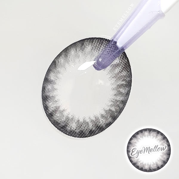 Toric Circle Lenses for Astigmatism - Jewel Gray Toric Coloured Contact Lenses (1 Pair)   This grey-black 2-tone color contact lens is recommended for dark brown eyes, and the black limbal ring and graphic diameter of 13.4 mm will enlarge your pupils a little more and change your eye color to bright and attractive.  Custom-made Soft Contact Lenses - EyeMellow Korean Colored Contact Lenses Online Store
