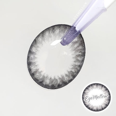 Toric Circle Lenses for Astigmatism - Jewel Gray Toric Coloured Contact Lenses (1 Pair)   This grey-black 2-tone color contact lens is recommended for dark brown eyes, and the black limbal ring and graphic diameter of 13.4 mm will enlarge your pupils a little more and change your eye color to bright and attractive.  Custom-made Soft Contact Lenses - EyeMellow Korean Colored Contact Lenses Online Store