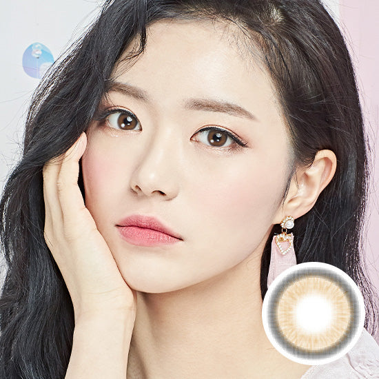 Best Korean Colored Contact Lenses - Karina Brown Colored Contacts (1 Pair) Buy 1 Get 1 Free /  These 3-tone hazel-brown-black coloured ring circle lenses are recommended for dark brown eyes. The Black Limbal Ring and graphic diameter 13.1mm will enlarge your pupils a little more and change your eye color to bright and attractive.   / Prescription and non-prescription available, Cheapest Colored Contact Lenses. Buy Colored Contact Lenses Online - Graded Colored Contact Lenses - EyeMellow