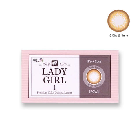 [Monthly] Lady Girl Brown Colored Contact Lenses