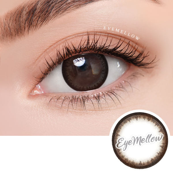 Best Colored Contact Lens for Farsightedness - Moonlight Brown Coloured Contact Lenses for Hyperopia (1 Pair)   These 2-tone brown-black color ring circle lenses will give a natural and beautiful enlargement effect on dark brown eyes and a unique effect on bright eyes. The graphic diameter of 13.4mm with black colored edges will make your pupils more enlarged and attractive.  Custom-made Soft Contact Lenses - EyeMellow Korean Colored Contact Lenses Online Store