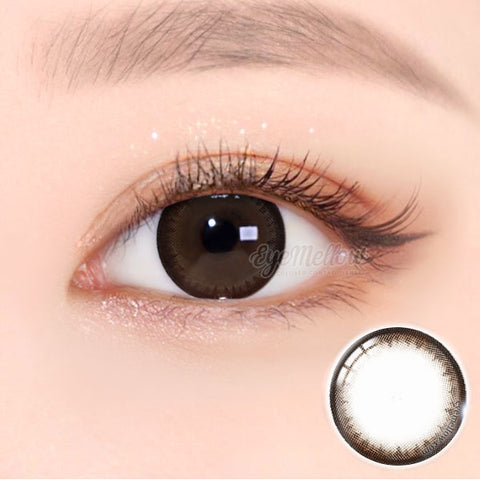 Best Colored Contact Lens for Farsightedness - Moonlight Brown Coloured Contact Lenses for Hyperopia (1 Pair)   These 2-tone brown-black color ring circle lenses will give a natural and beautiful enlargement effect on dark brown eyes and a unique effect on bright eyes. The graphic diameter of 13.4mm with black colored edges will make your pupils more enlarged and attractive.  Custom-made Soft Contact Lenses - EyeMellow Korean Colored Contact Lenses Online Store