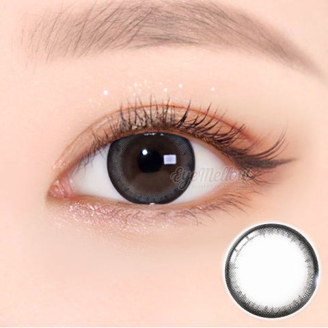 Best Korean Colored Contact Lenses - Moonlight Gray Colored Contacts (1 Pair) /  A clear black circle line and grey color contact lenses will give a natural and beautiful enlargement effect to dark brown eyes and a unique effect to bright eyes. and the black limbal ring and graphic diameter of 13.4 mm will enlarge your pupils a little more and make them more attractive.   / Prescription and non-prescription available, Cheapest Colored Contact Lenses. Buy Colored Contact Lenses Online - EyeMellow