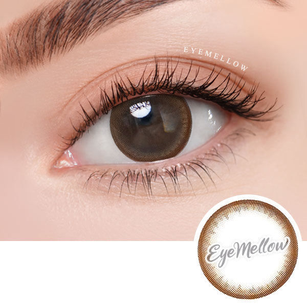 Best Korean Colored Contact Lenses - Moonlight Chocolate Colored Contacts (1 Pair) /  This soft chocolate circle line color contact lens will give a natural and beautiful enlargement effect to dark brown eyes and a unique effect to bright eyes. and the chocolate limbal ring and graphic diameter of 13.4 mm will enlarge your pupils a little more and make them more attractive.  / Prescription and non-prescription available, Cheapest Colored Contact Lenses. Buy Colored Contact Lenses Online - EyeMellow
