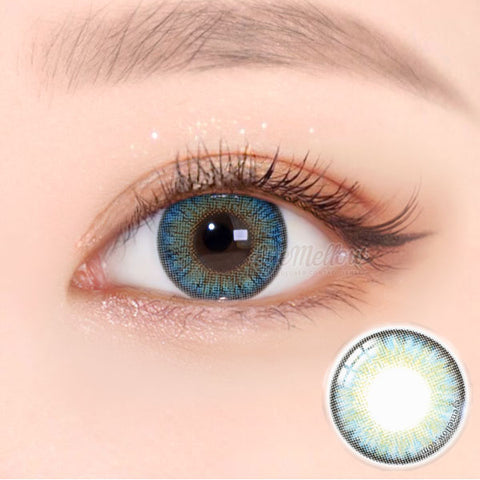 Neo Pastel Yellow Blue (Hyperopia) Colored Contact Lenses