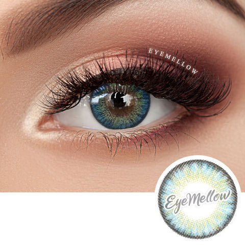 Neo Pastel Yellow Blue (Hyperopia) Colored Contact Lenses