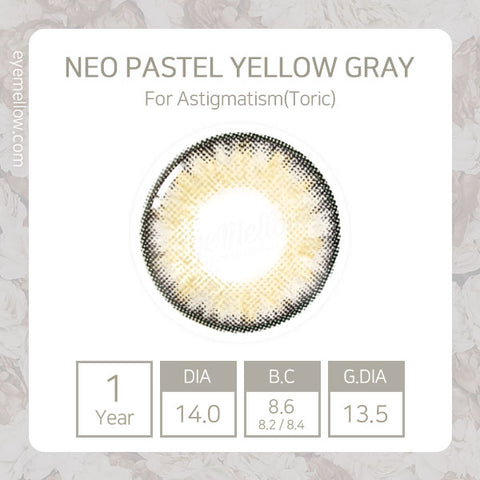 Neo Pastel Yellow Gray (Toric) Colored Contact Lenses