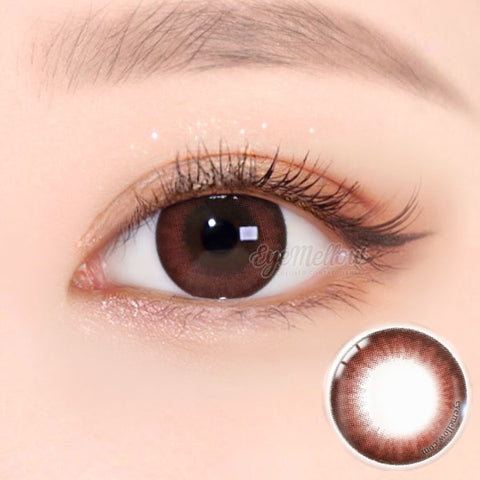 Best Coloured Toric Lenses for Astigmatism - Red Velvet Chocolate  Toric Colored Contact Lenses (1 Pair)     The 3-tone brown colored contacts of red brown and dark brown will give a natural and beautiful enlargement effect to dark brown eyes and a unique effect to bright eyes. The graphic diameter of 13.6mm will enlarge your pupils a little more and make them more attractive.    Custom-made Soft Contact Lenses - EyeMellow Korean Colored Contact Lenses Online Store