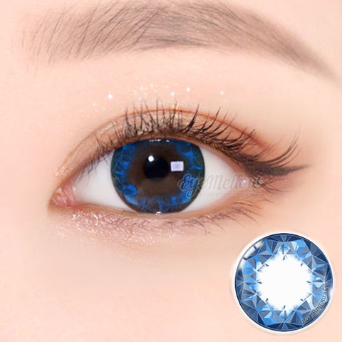 Ruby Blue Colored Contact Lenses