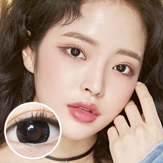 Best Korean Colored Contact Lenses - Doll-like SWEET2 Black Colored Contacts (1 Pair) /  These 2-tone black color big circle lenses will make your eyes bigger and more beautiful, and will make you look even better at Halloween, parties, fancy makeup, and cosplay looks.  / Prescription and non-prescription available, Cheapest Colored Contact Lenses. Buy Colored Contact Lenses Online - EyeMellow