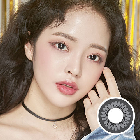 Best Korean Colored Contact Lenses - Doll-like SWEET2 Black Colored Contacts (1 Pair) /  These 2-tone black color big circle lenses will make your eyes bigger and more beautiful, and will make you look even better at Halloween, parties, fancy makeup, and cosplay looks.  / Prescription and non-prescription available, Cheapest Colored Contact Lenses. Buy Colored Contact Lenses Online - EyeMellow