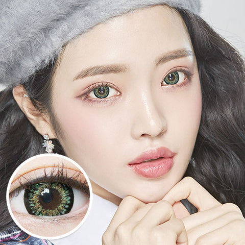 Best Korean Colored Contact Lenses - Doll-like SWEET3 Colored Contacts (1 Pair) /  These 3-tone hazel-green-black color big circle lenses will make your eyes bigger and more beautiful, and will make you look even better at Halloween, parties, fancy makeup, and cosplay looks.  / Prescription and non-prescription available, Cheapest Colored Contact Lenses. Buy Colored Contact Lenses Online - EyeMellow
