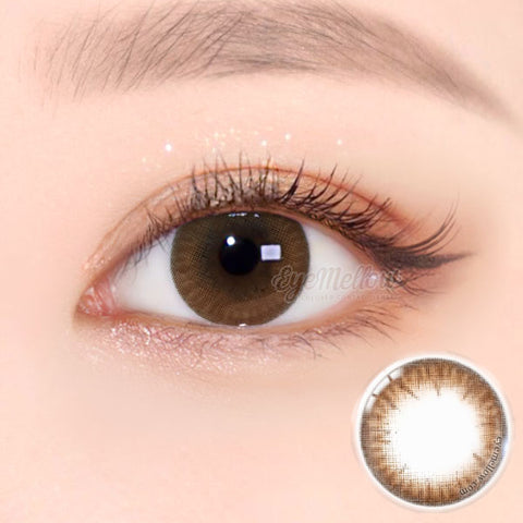 Best Coloured Toric Lenses for Astigmatism - Red Velvet Chocolate  Toric Colored Contact Lenses (1 Pair)     Soft hazel brown and chocolate brown 2-tone brown color contact lenses will give a natural and beautiful enlargement effect to dark brown eyes and a unique effect to bright eyes. The graphic diameter of 13.6mm will make your pupils more enlarged and beautiful.  Custom-made Soft Contact Lenses - EyeMellow Korean Colored Contact Lenses Online Store