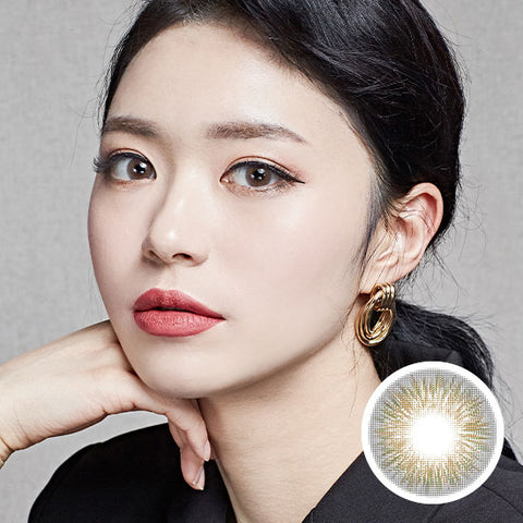 Best Korean Colored Contact Lenses - Susan Gray Colored Contacts (1 Pair) Buy 1 Get 1 Free /  These 2-tone hazel-grey coloured contact lenses recommended for dark brown eyes and will give a unique effect to bright eyes. The graphic diameter is 13.2mm, which will naturally make your eyes bright and attractive.  / Prescription and non-prescription available, Cheapest Colored Contact Lenses. Buy Colored Contact Lenses Online - EyeMellow