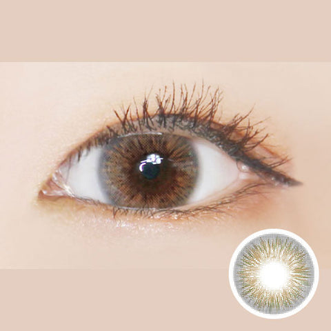 Best Korean Colored Contact Lenses - Susan Gray Colored Contacts (1 Pair) Buy 1 Get 1 Free /  These 2-tone hazel-grey coloured contact lenses recommended for dark brown eyes and will give a unique effect to bright eyes. The graphic diameter is 13.2mm, which will naturally make your eyes bright and attractive.  / Prescription and non-prescription available, Cheapest Colored Contact Lenses. Buy Colored Contact Lenses Online - EyeMellow
