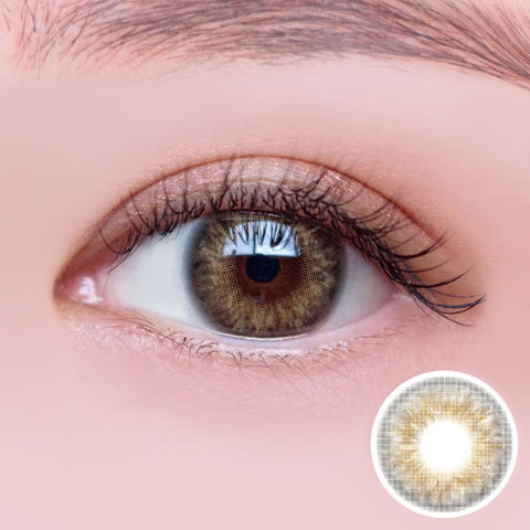 [Yearly] Twenty Wish Love Brown Colored Contacts
