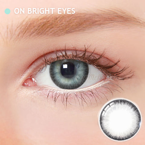 Best Colored Contact Lens for Farsightedness - Today's Gray Coloured Contact Lenses for Hyperopia (1 Pair)   This 2-tone grey-black colored contacts will give a natural and beautiful enlargement effect on dark brown eyes and a unique effect on bright eyes. The graphic diameter is 13.4mm, which is recommended if you are looking for natural daily wear contact lenses.  Custom-made Soft Contact Lenses - EyeMellow Korean Colored Contact Lenses Online Store