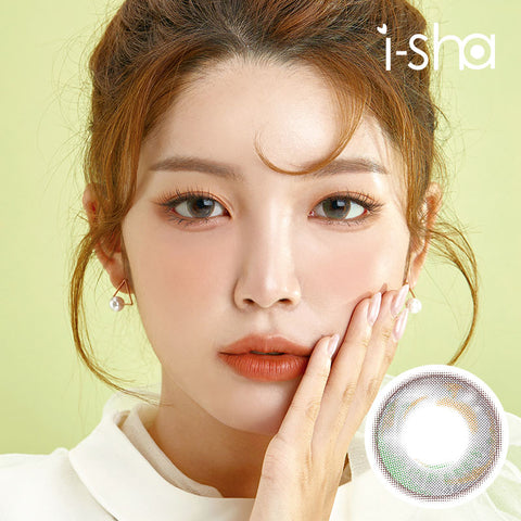 [Yearly] i-SHA Season Eye Summer Green Gray Colored Contact Lenses