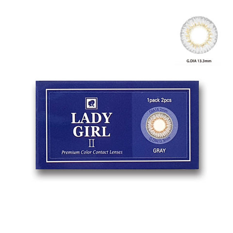 [Monthly] Lady Girl2 Gray Colored Contact Lenses