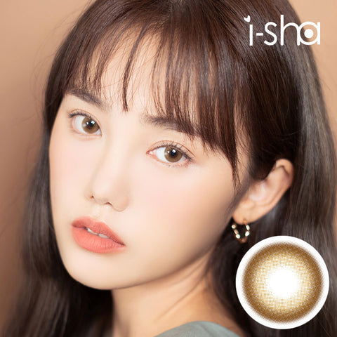[Yearly] i-SHA Shine Smile Butter Muffin Brown Colored Contact Lenses