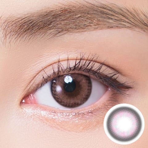 [Yearly] Shine Smile Cherry Muffin Pink Colored Contact Lenses