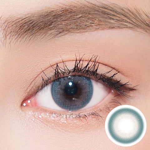 [Yearly] i-SHA Shine Smile Ice Muffin Aqua Colored Contact Lenses