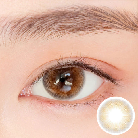 [Yearly] i-SHA Sugar Pastel i City Brown Colored Contact Lenses